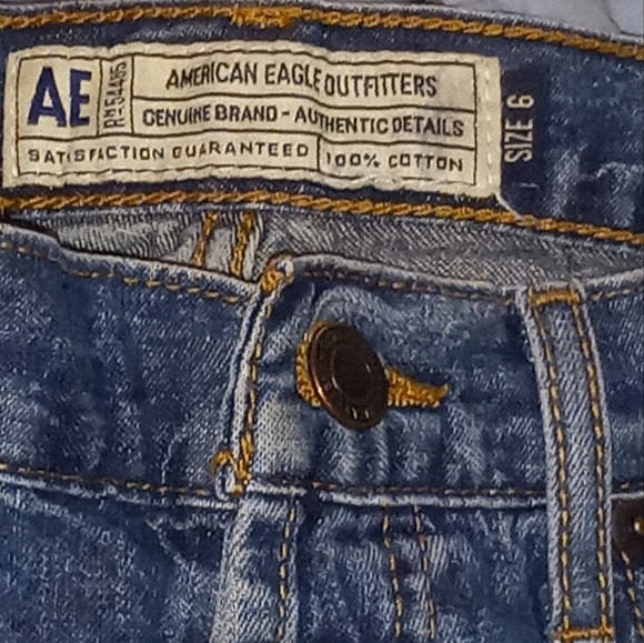 American eagle denim Capri butterfly size 6 - Picture 6 of 6